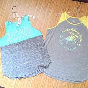 Justice girl tank tops